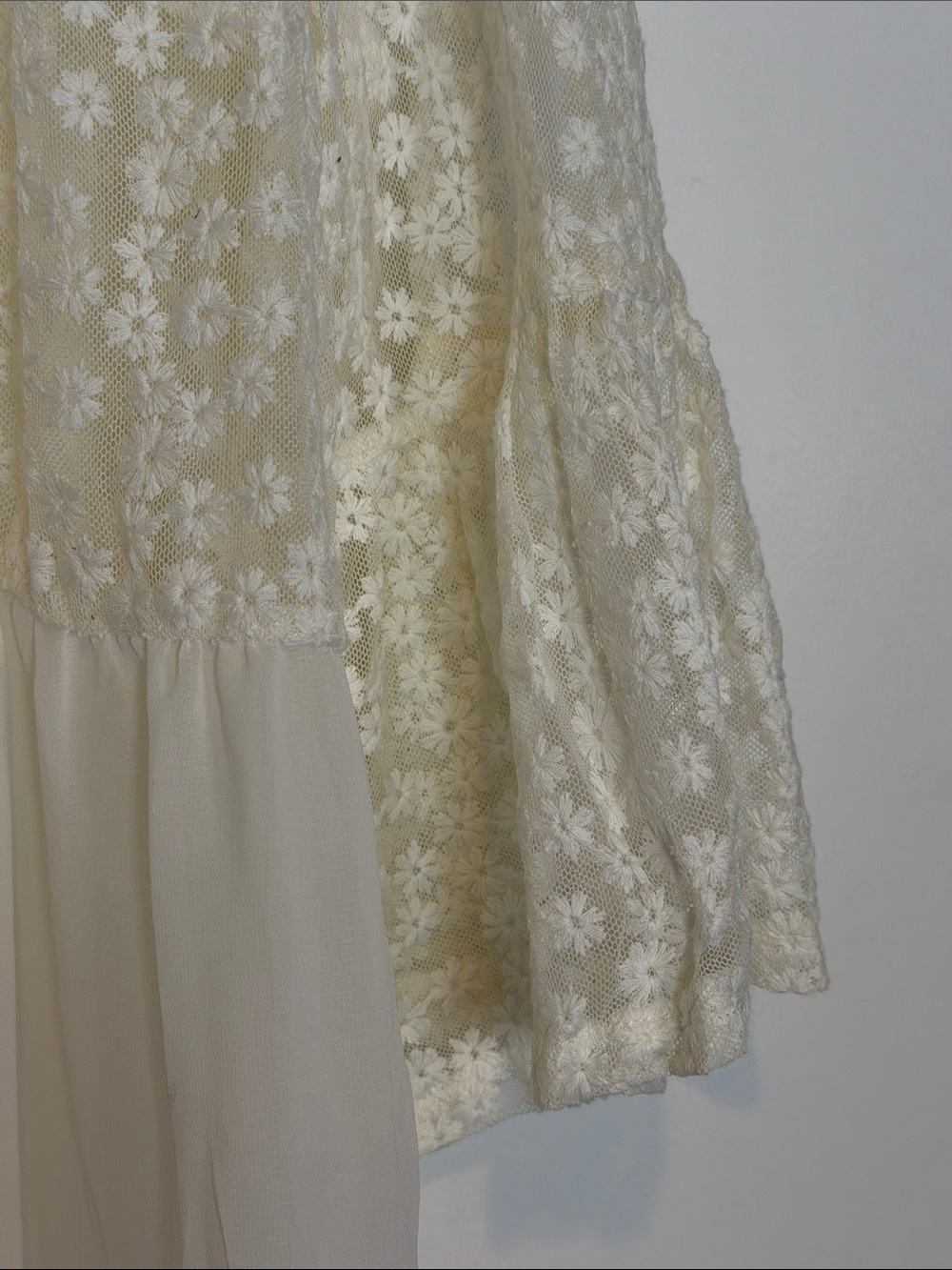 NWT Vintage Torrid Lace Chiffon Shirred Empire Waist Blouse - Picture 4 of 7